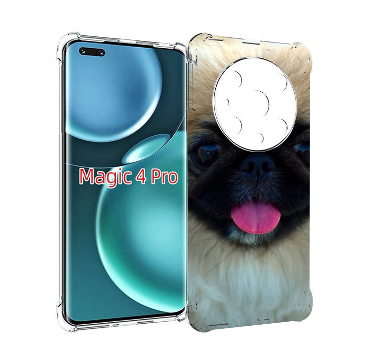 

Чехол MyPads пекинез для Honor Magic4 Pro, Прозрачный, Tocco