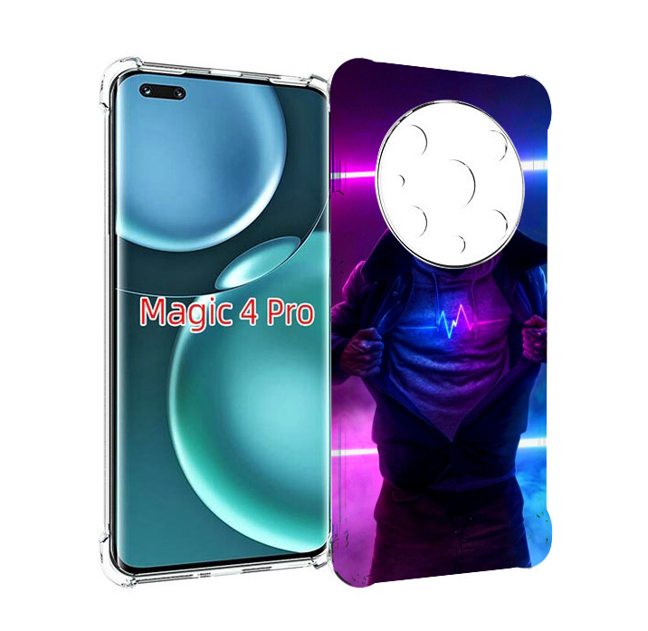 

Чехол MyPads парень в капюшоне неоновый для Honor Magic4 Pro, Прозрачный, Tocco