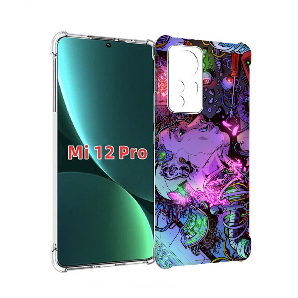 

Чехол MyPads голова робота мультик для Xiaomi 12S Pro, Прозрачный, Tocco
