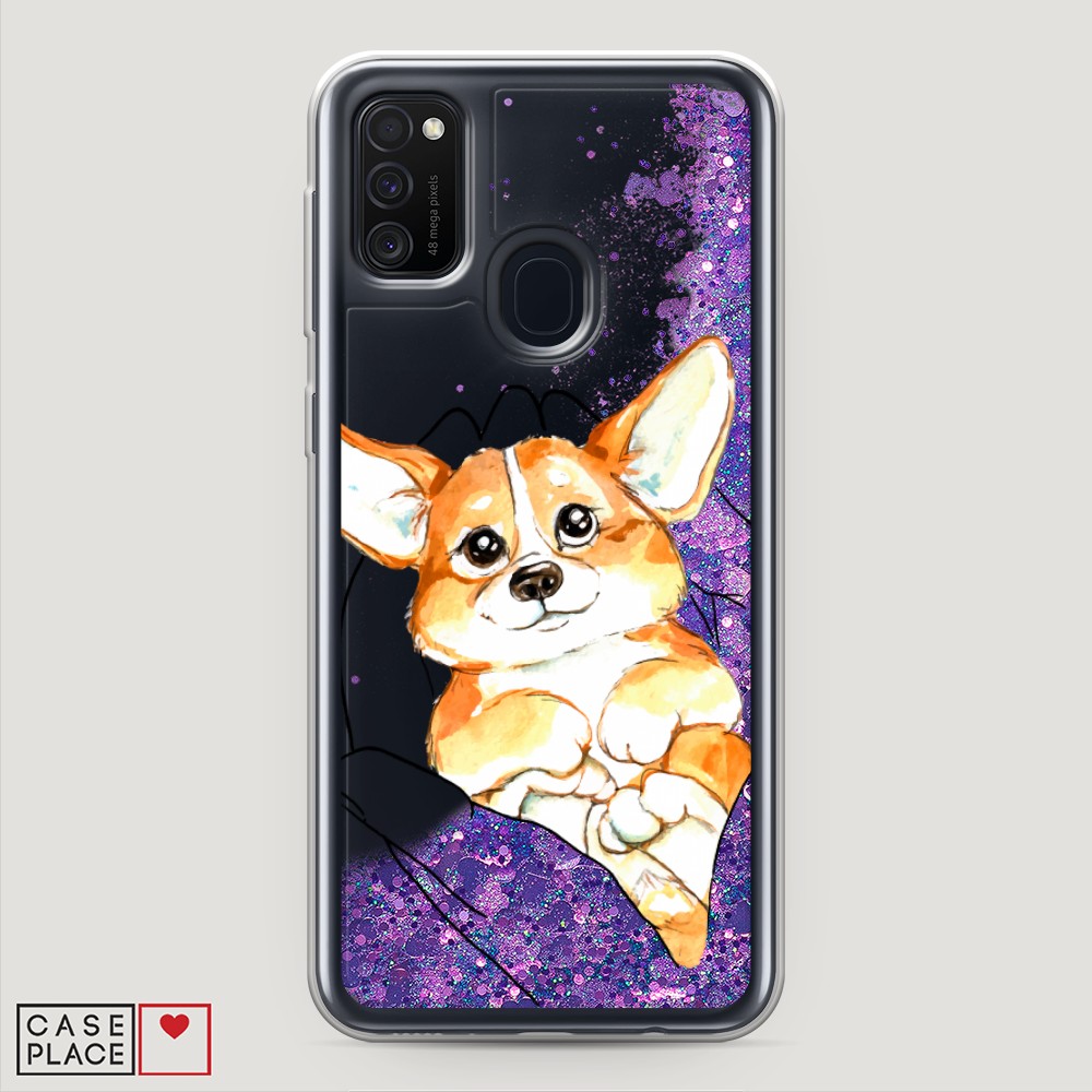 

Чехол Awog на Samsung Galaxy M21 "Корги в ладошках", Разноцветный, 29792-1