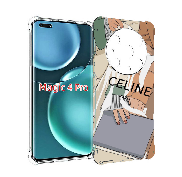 

Чехол MyPads пакет-келин-париж женский для Honor Magic4 Pro, Прозрачный, Tocco