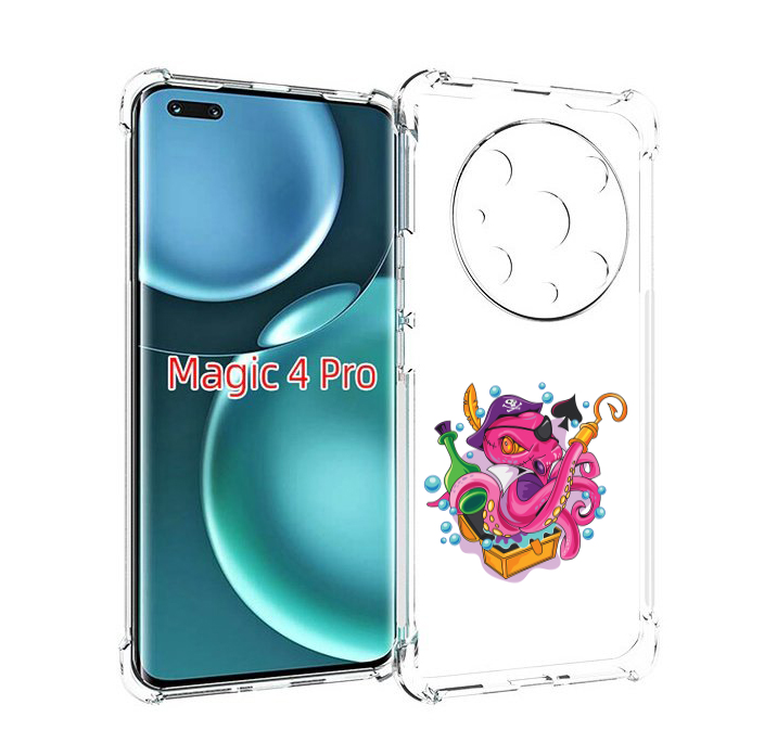 

Чехол MyPads осьминог пират детский для Honor Magic4 Pro, Прозрачный, Tocco