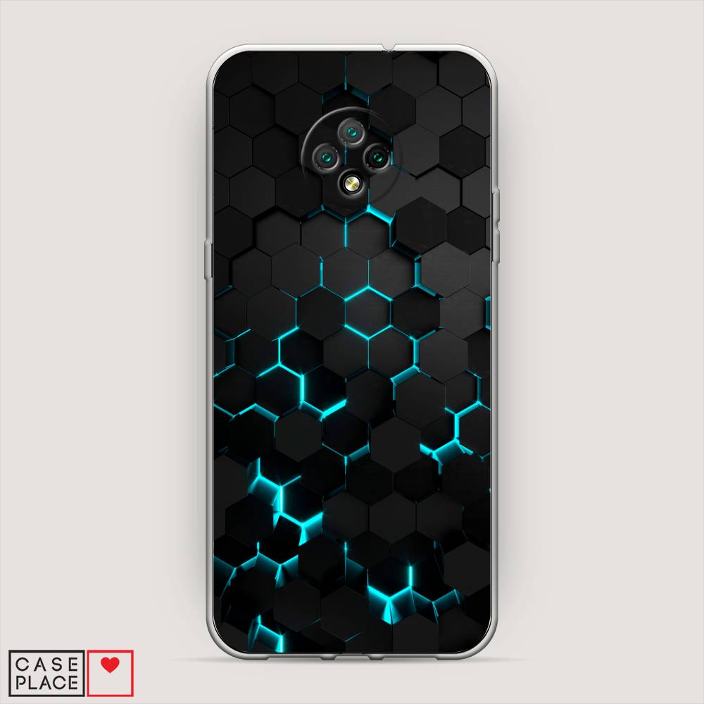 фото Чехол awog "соты бирюзовые" для doogee x95