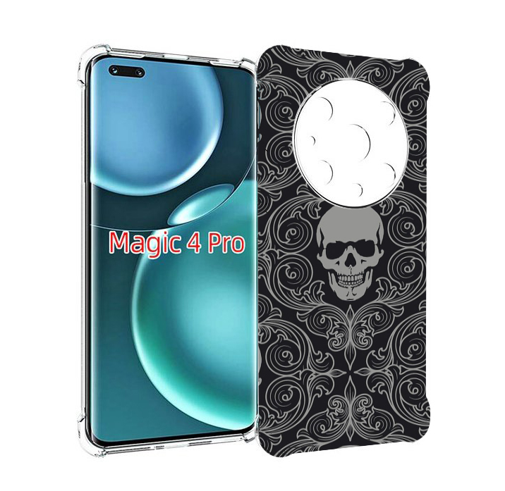 

Чехол MyPads орнамент-черепов для Honor Magic4 Pro, Прозрачный, Tocco