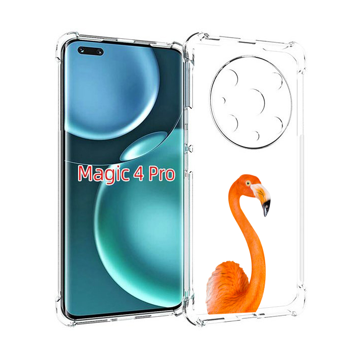 

Чехол MyPads оранжевый-фламинго для Honor Magic4 Pro, Прозрачный, Tocco