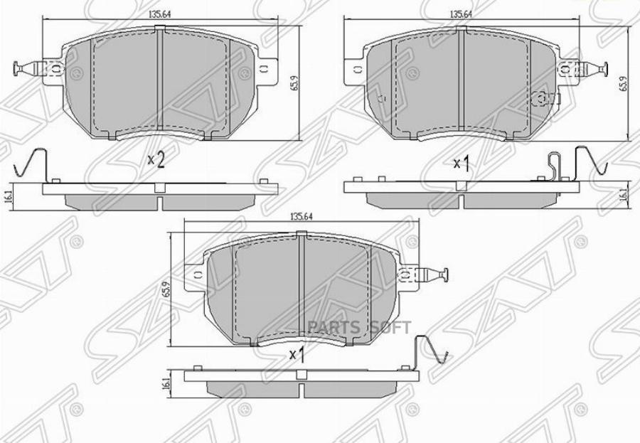 

Колодки тормозные перед INFINITI FX45/35 S50 -2006/ NISSAN MURANO Z50 SAT STD1M601AA0K