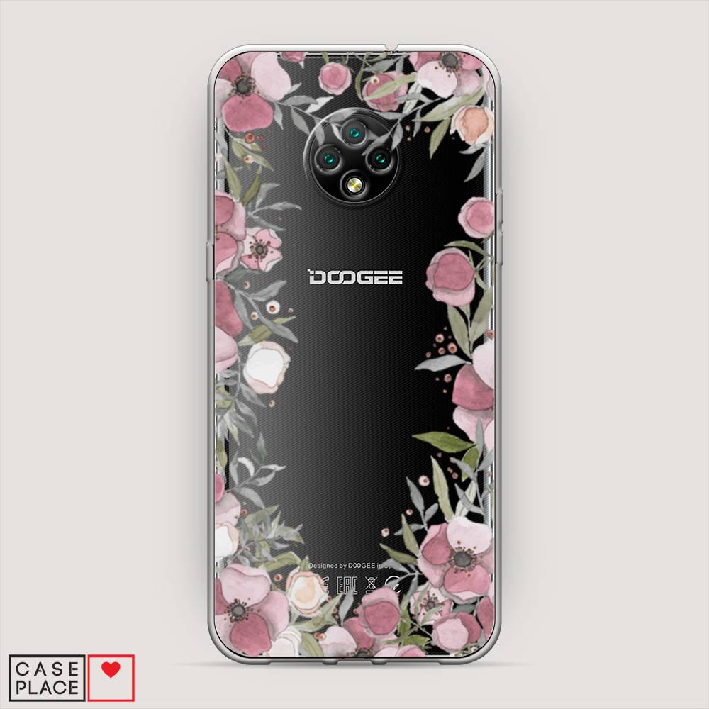 

Чехол Awog на Doogee X95 / Дуги X95 "Розовая цветочная рамка", Разноцветный, 220850-8