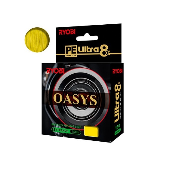 

Плетеный шнур для рыбалки RYOBI OASYS 0,60mm 150m (Yellow / желтый / 0.6 / 53.1 / - / -), Oasys