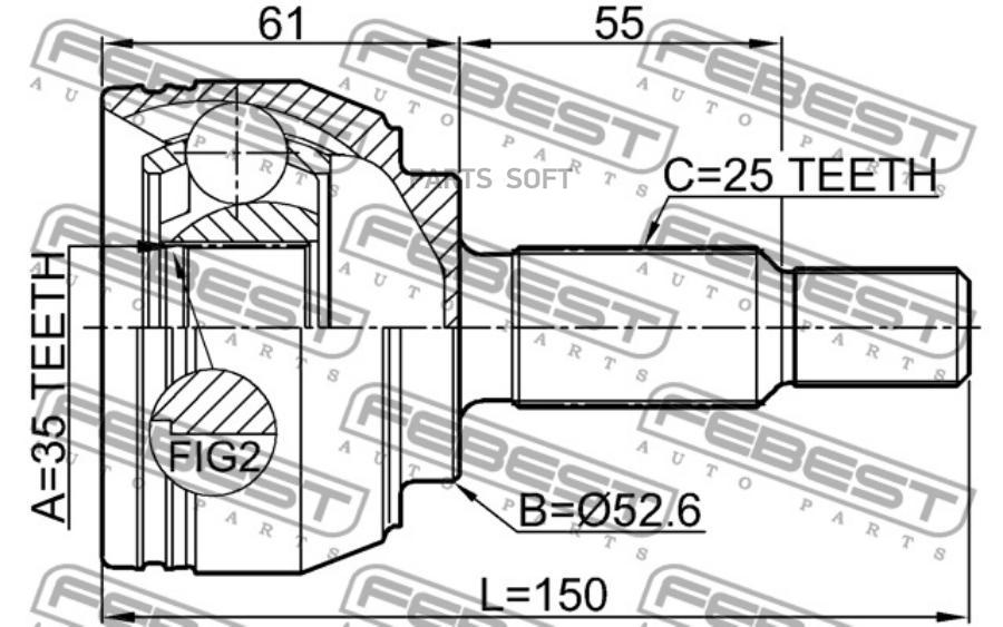 

Nty Npz-Re-046 Nty, Шрус Наружный Dacia Duster 4Wd 11-,