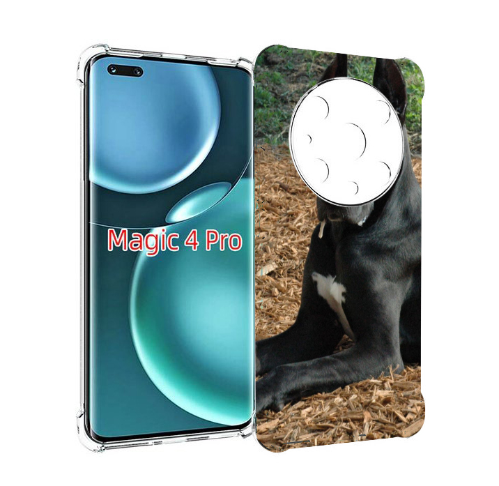

Чехол MyPads немецкии дог для Honor Magic4 Pro, Прозрачный, Tocco