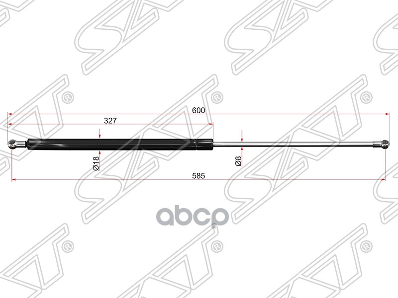 

SAT ST96624626 Амортизатор крышки багажника CHEVROLET CAPTIVA 06-
