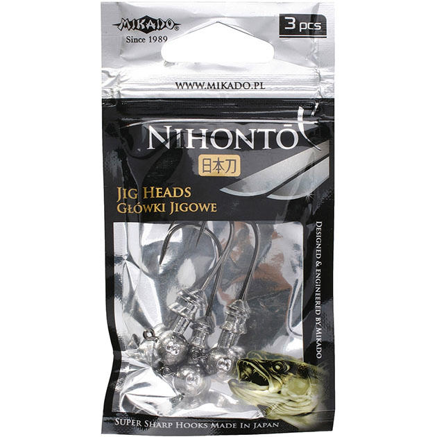 

Джиг - головка Mikado NIHONTO BN 5 г., крючок № 6 ( 3 шт.), Серебристый, NIHONTO BN