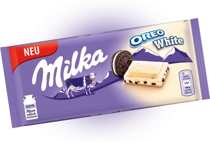 Белый шоколад Milka с печеньем Oreo 100 гр 22 шт