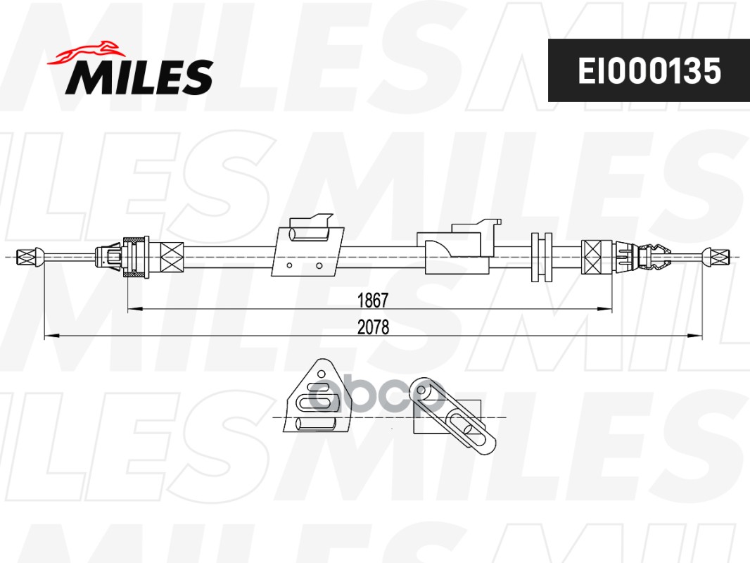 

Трос стояночного тормоза Miles EI000135