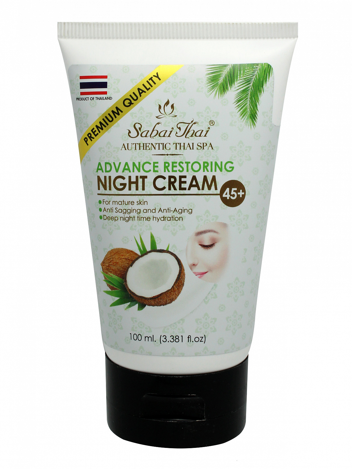 

Крем для лица Sabai Thai Authentic SPA ночной "Кокос" 45+