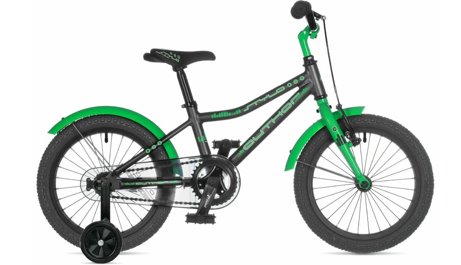 фото Детский велосипед author stylo 9 (2021) серо-зеленый