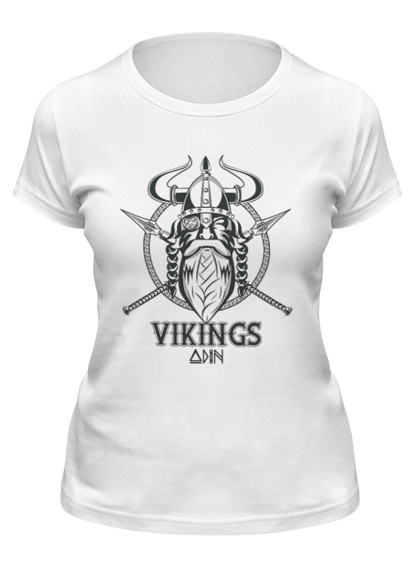 

Футболка женская Printio Футболка "vikings" белая 2XL, Футболка "vikings"