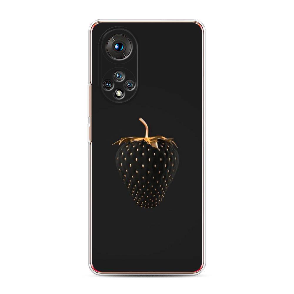 фото Чехол awog "черно-золотая клубника" для honor 50
