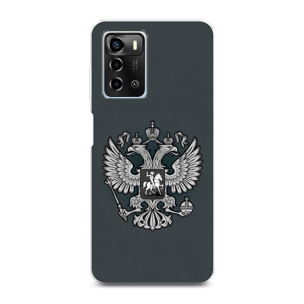 фото Силиконовый чехол "герб россии серый" на zte blade a72 awog