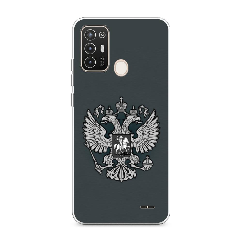 фото Силиконовый чехол "герб россии серый" на zte blade a52 awog