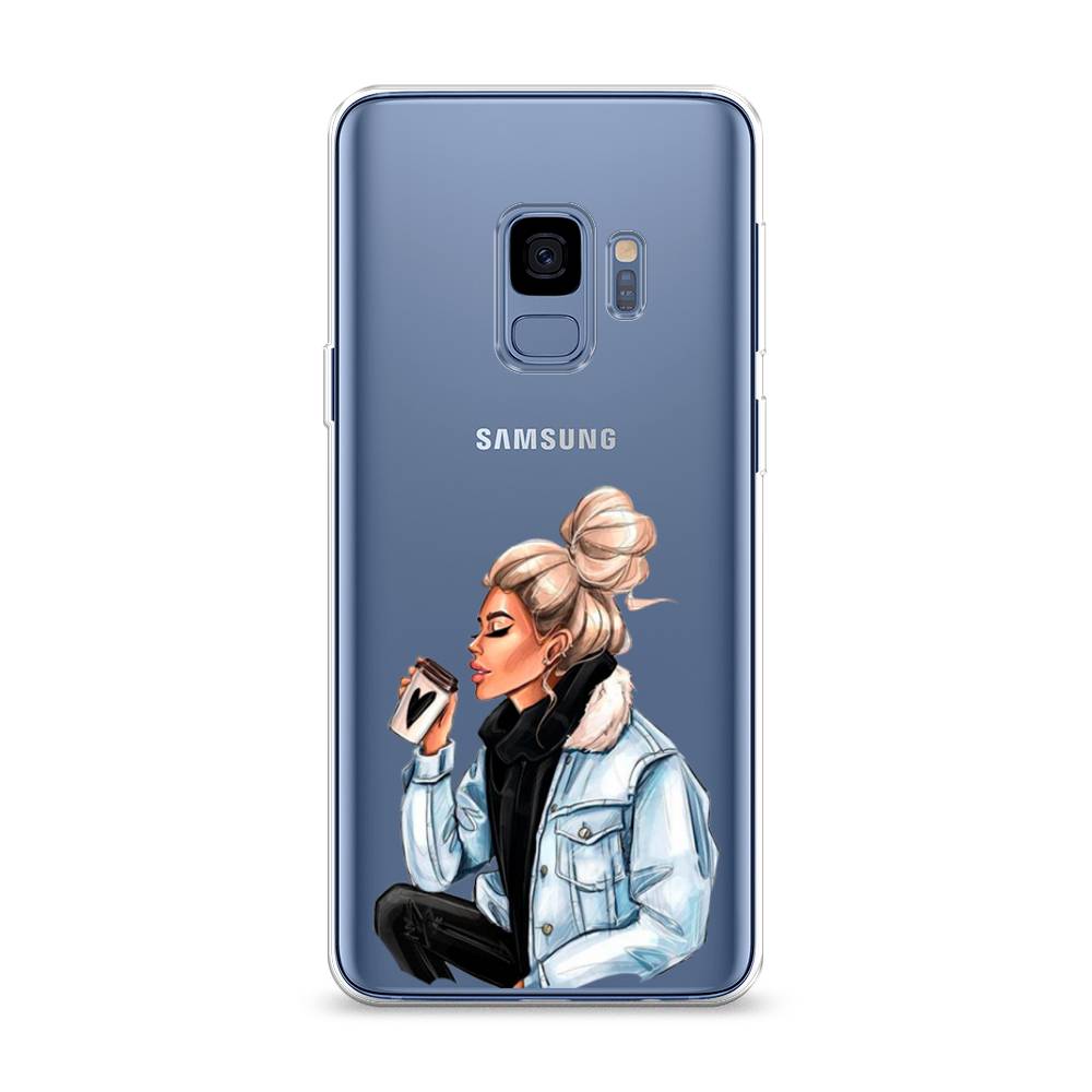 фото Чехол awog "cute girl" для samsung galaxy s9