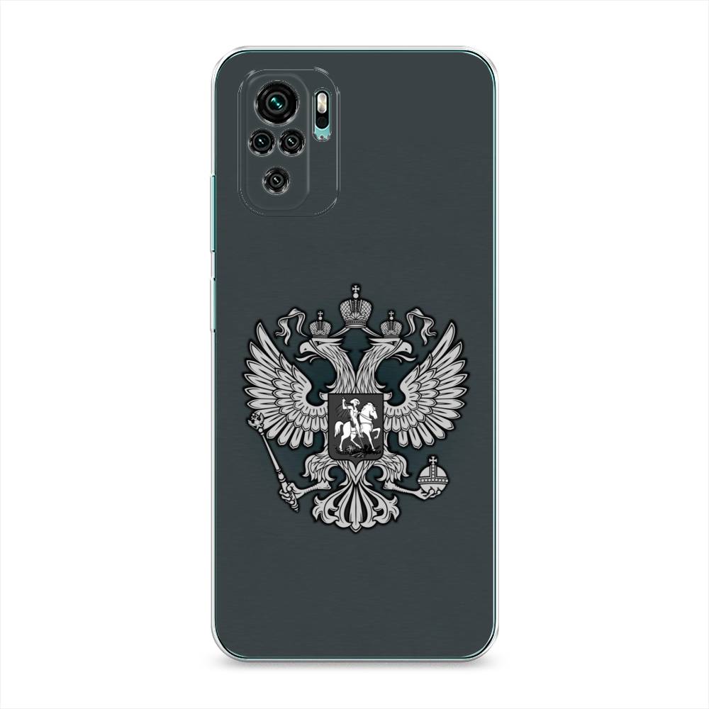 фото Силиконовый чехол "герб россии серый" на xiaomi redmi note 10s awog