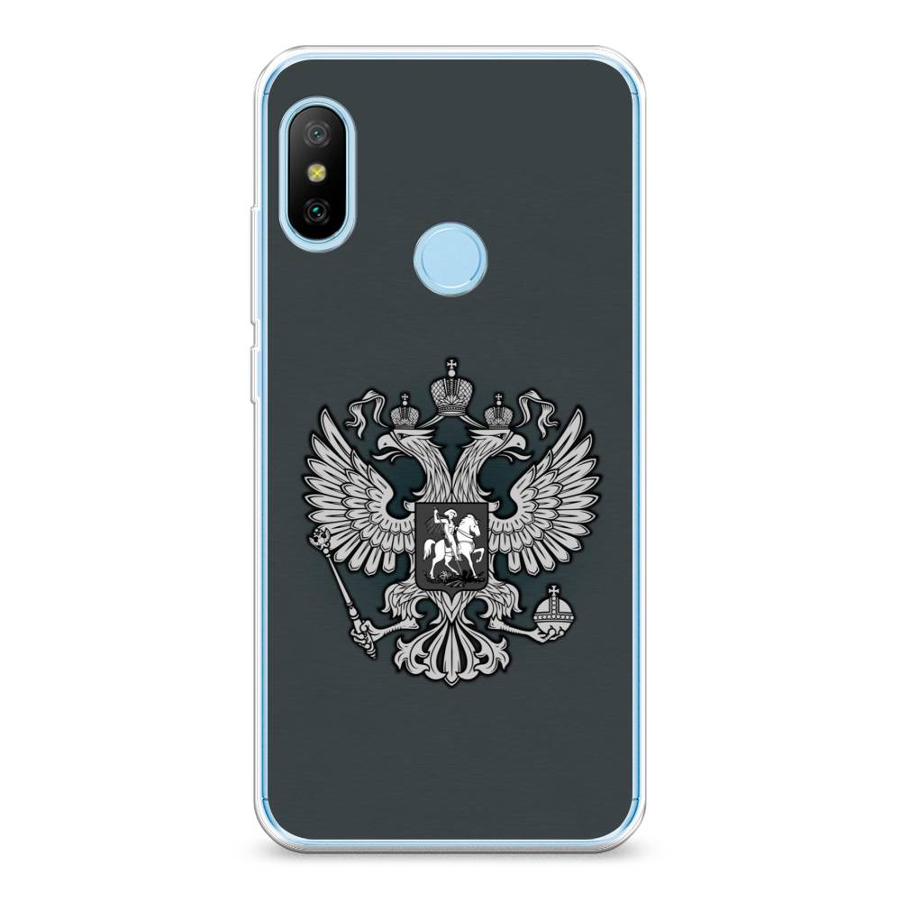 фото Силиконовый чехол "герб россии серый" на xiaomi redmi 6 plus awog