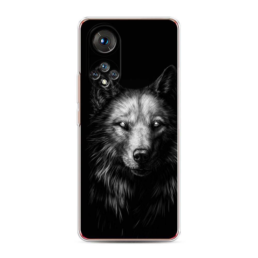 фото Чехол awog "волк черно белый" для honor 50