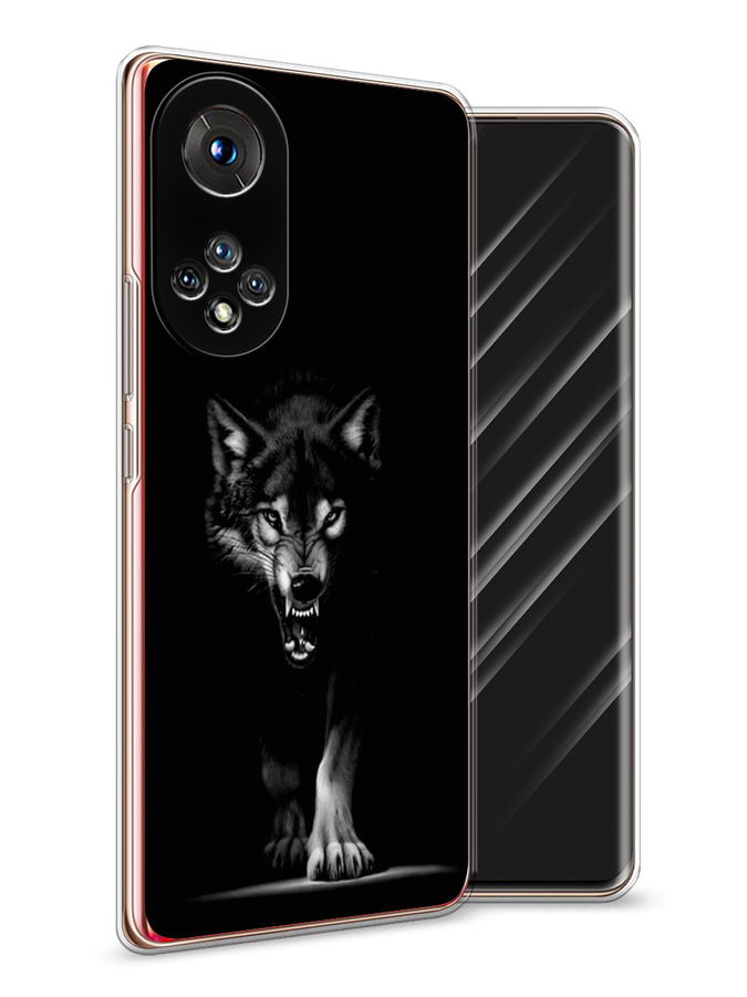 

Чехол Awog на Honor 50 "Волк выходит из ночи", Серый;черный;белый, 6105450-1