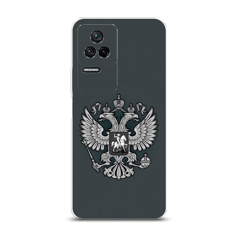 фото Силиконовый чехол "герб россии серый" на xiaomi poco f4 awog