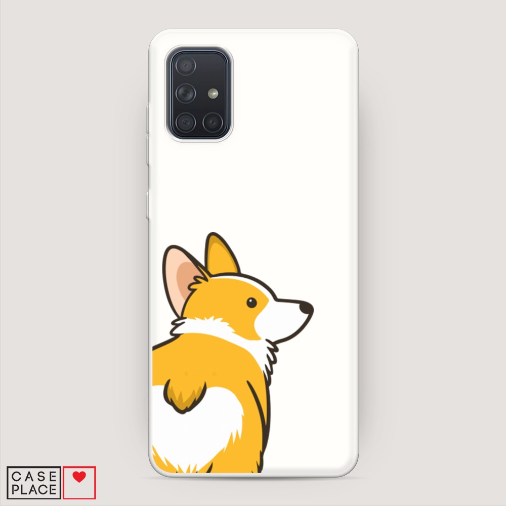 

Матовый силиконовый чехол "Корги следуй за мной" на Samsung Galaxy A71, 29057-1