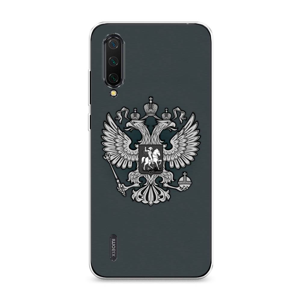 фото Силиконовый чехол "герб россии серый" на xiaomi mi a3 lite awog