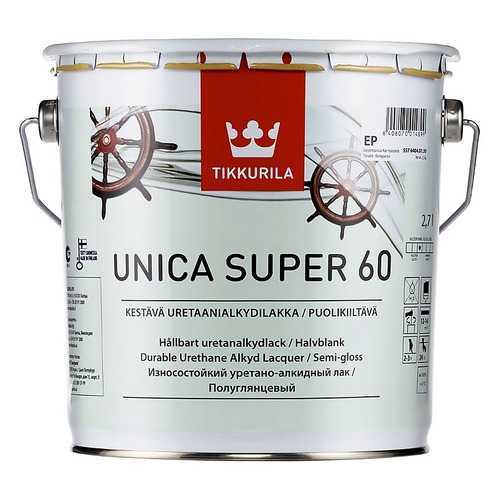 фото Лак tikkurila unica super 60 (55764040130) бесцветный 2.7л