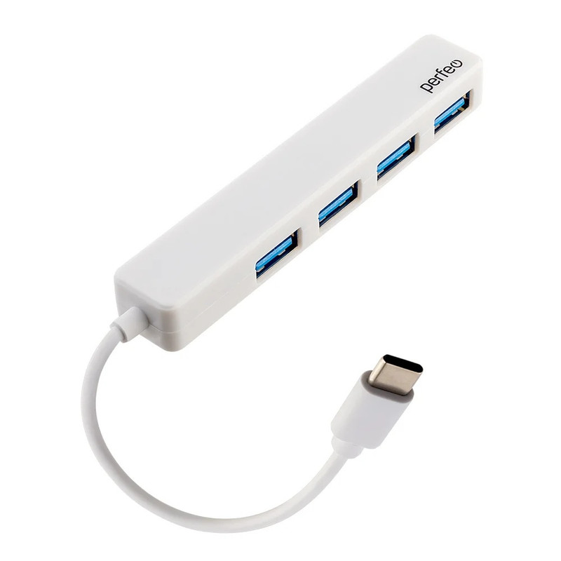 Разветвитель для компьютера Perfeo 4 Port PF-H039 White 525₽