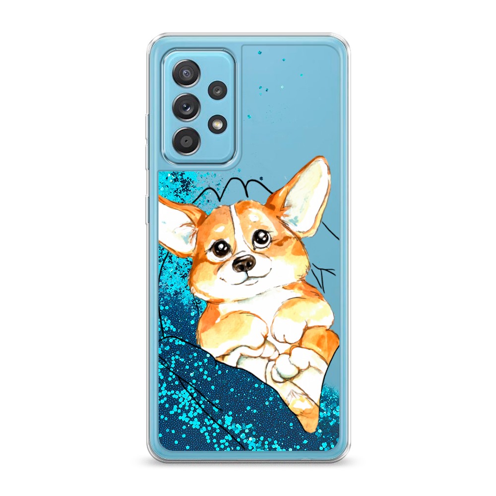 

Жидкий чехол с блестками "Корги в ладошках" на Samsung Galaxy A52s, 2106593-1