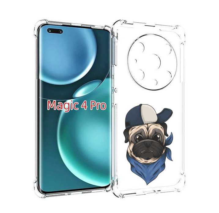 Чехол MyPads мопс-в-кепке для Honor Magic4 Pro