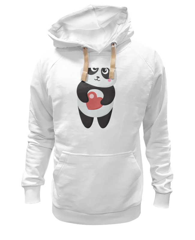 

Толстовка Printio Панда с сердечком белая 3XL, Белый, Панда с сердечком