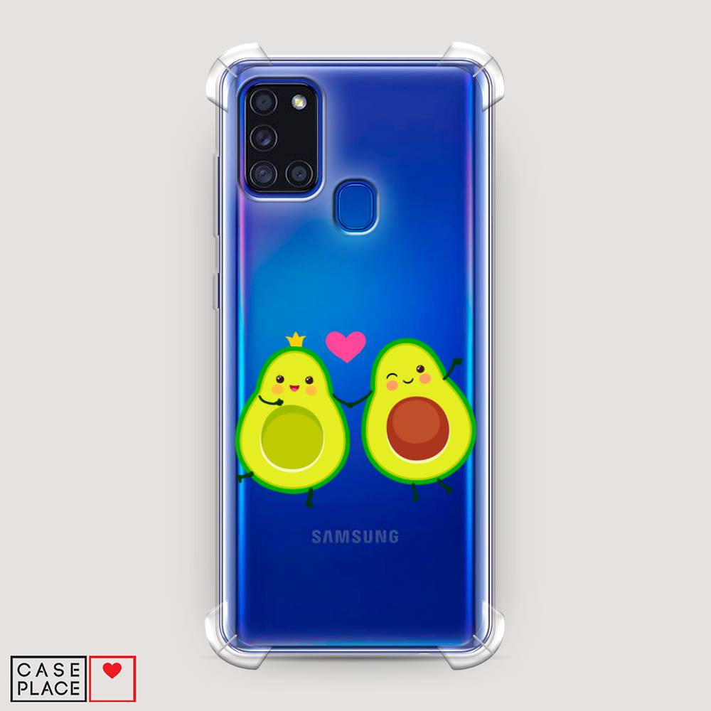 фото Противоударный силиконовый чехол "авокадо любят" на samsung galaxy a21s awog