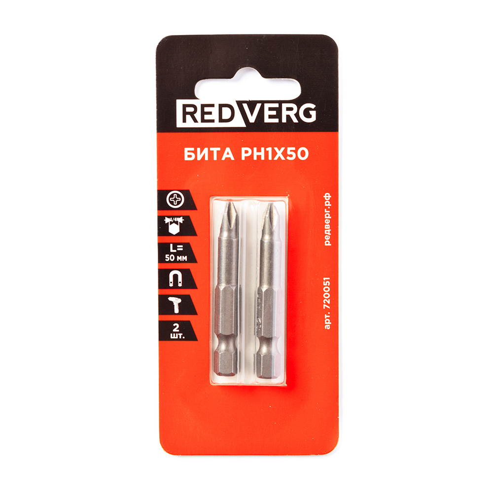 

Redverg Бита Redverg PH2х50 (2шт.)(720061), Бита Redverg PH2х50 (2шт.)(720061)