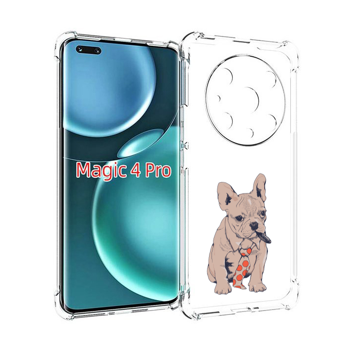 

Чехол MyPads бульдог с сигарой для Honor Magic4 Pro, Прозрачный, Tocco