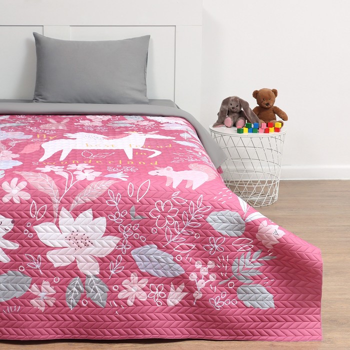 

Покрывало "Этель" 1,5 сп Wonderland, 145*210±5 см, микрофибра, Розовый
