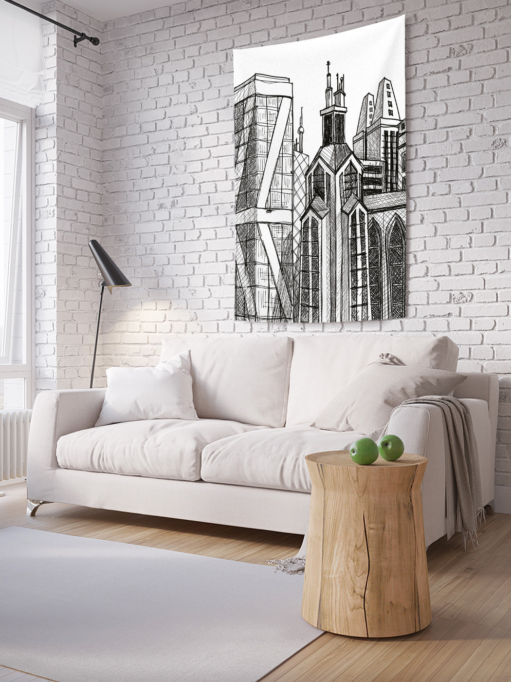

Вертикальное фотопанно на стену JoyArty Эскиз башен 150x200 см, Эскиз башен