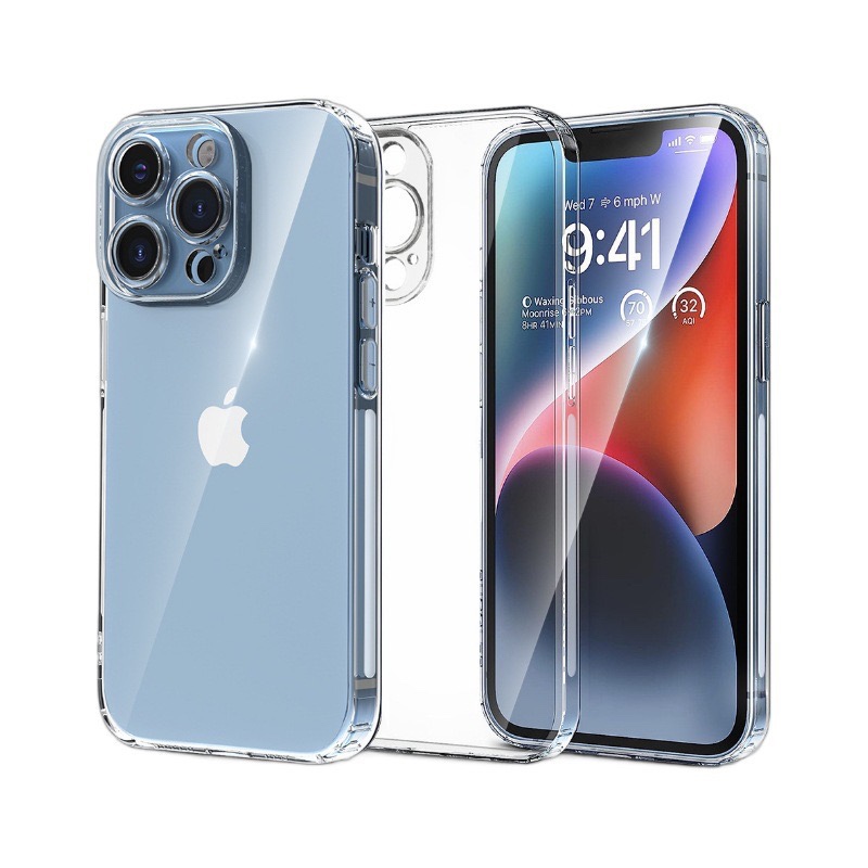 

Чехол для Apple iPhone 16 Pro с защитой камеры, прозрачный, iPhone 16 Pro