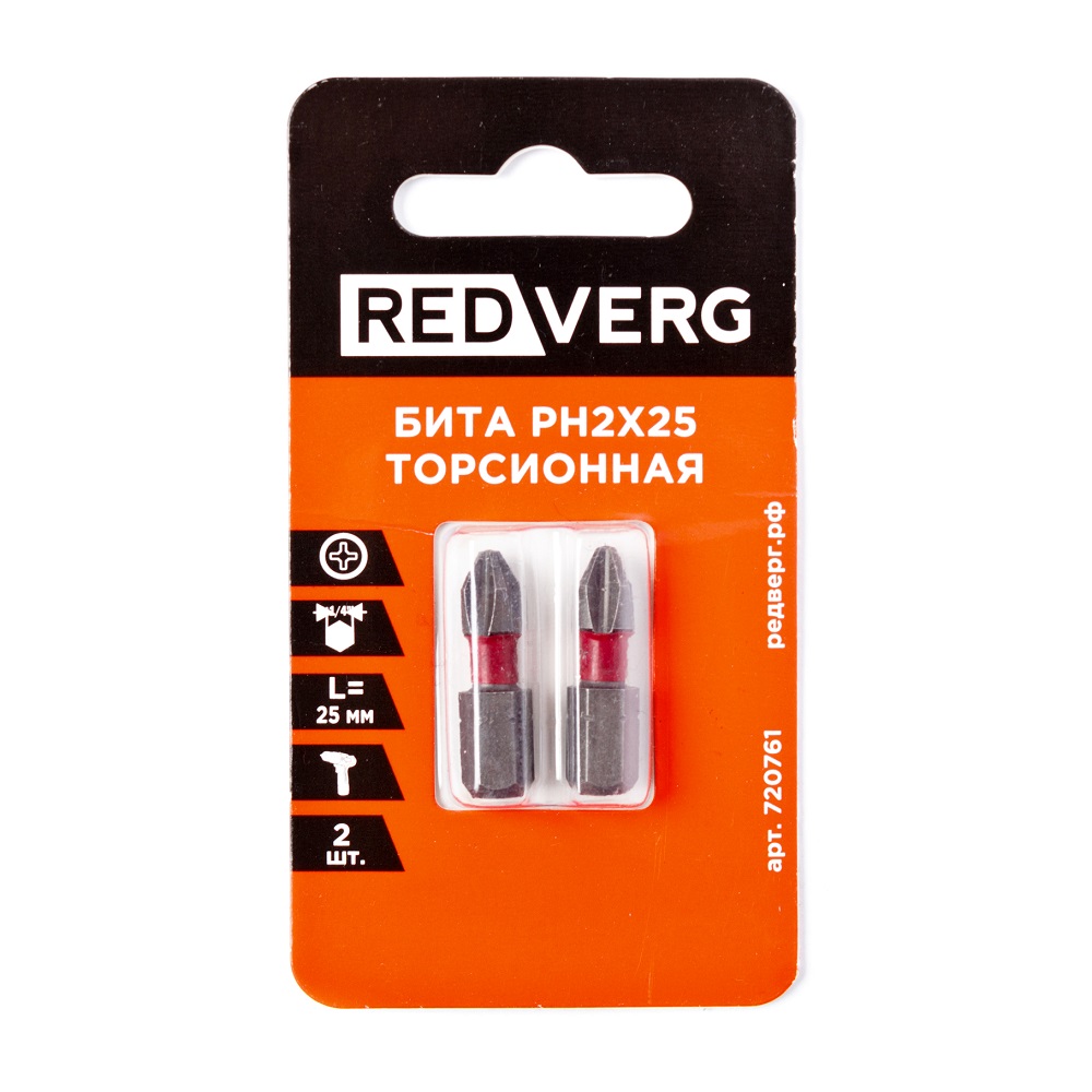 

Redverg Бита Redverg торсионная PH2х25 (2шт.)(720761), Бита Redverg торсионная PH2х25 (2шт.)(720761)