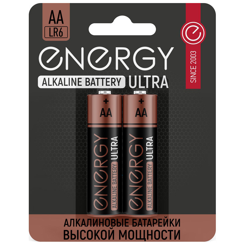 Батарейка алкалиновая Energy Ultra LR6 2B (АА) (104403)