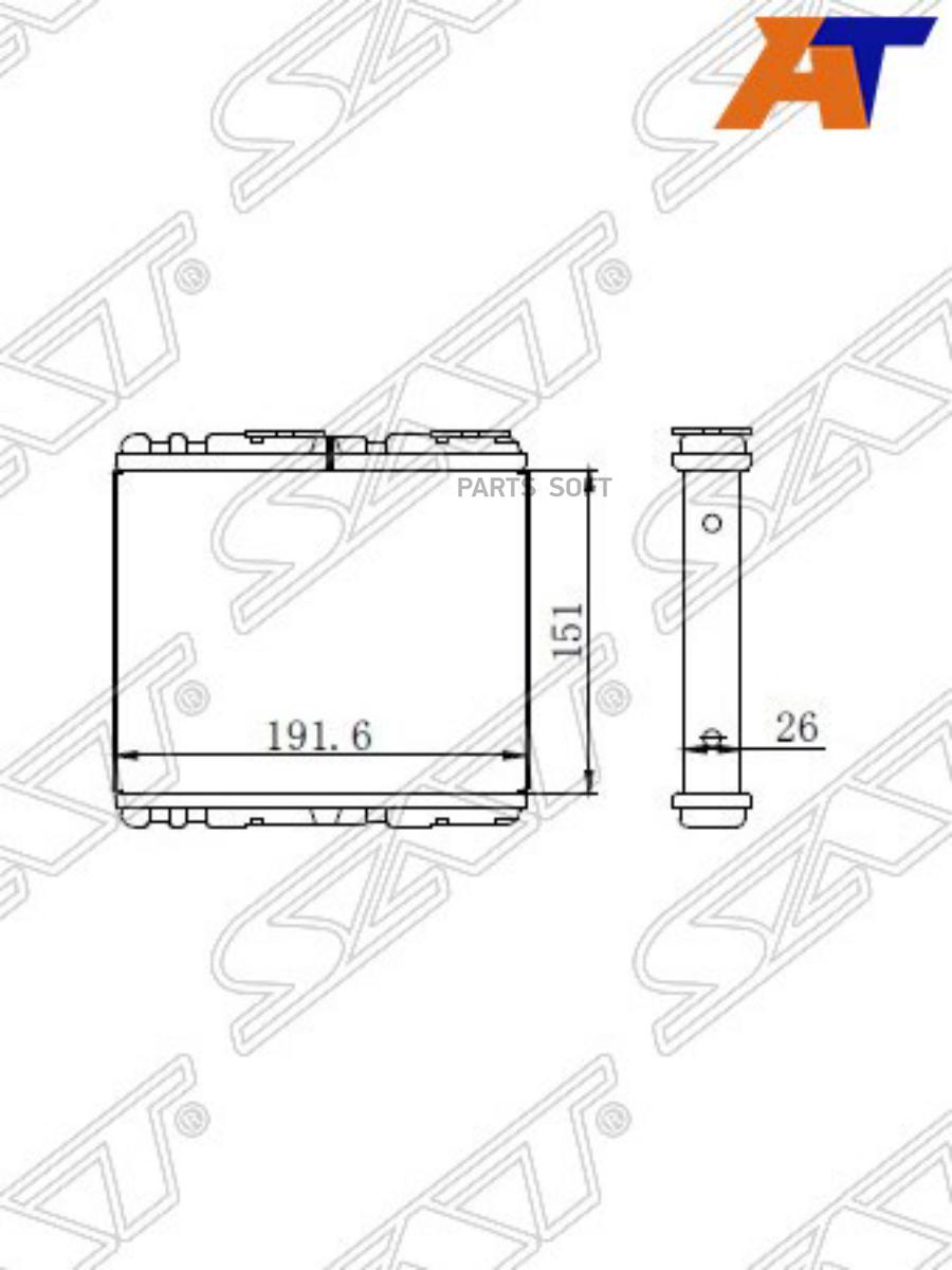 Радиатор Отопителя Салона Diesel Mk211/Mk260/Mk251 94-2002 Sat арт. ST-NSD211-395-0