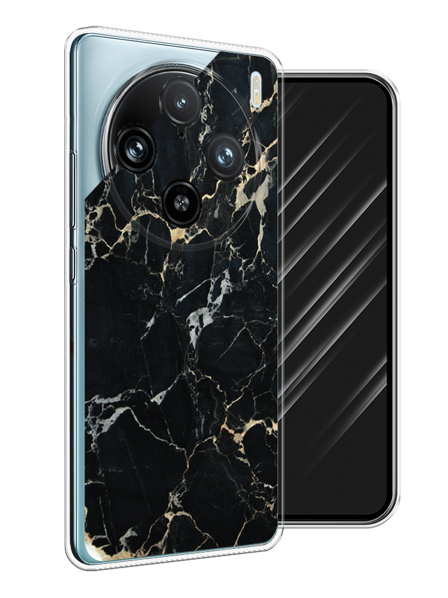 

Чехол Awog на Vivo X100 Pro "Черный мрамор уголок", Черный;золотистый, 2611850-1