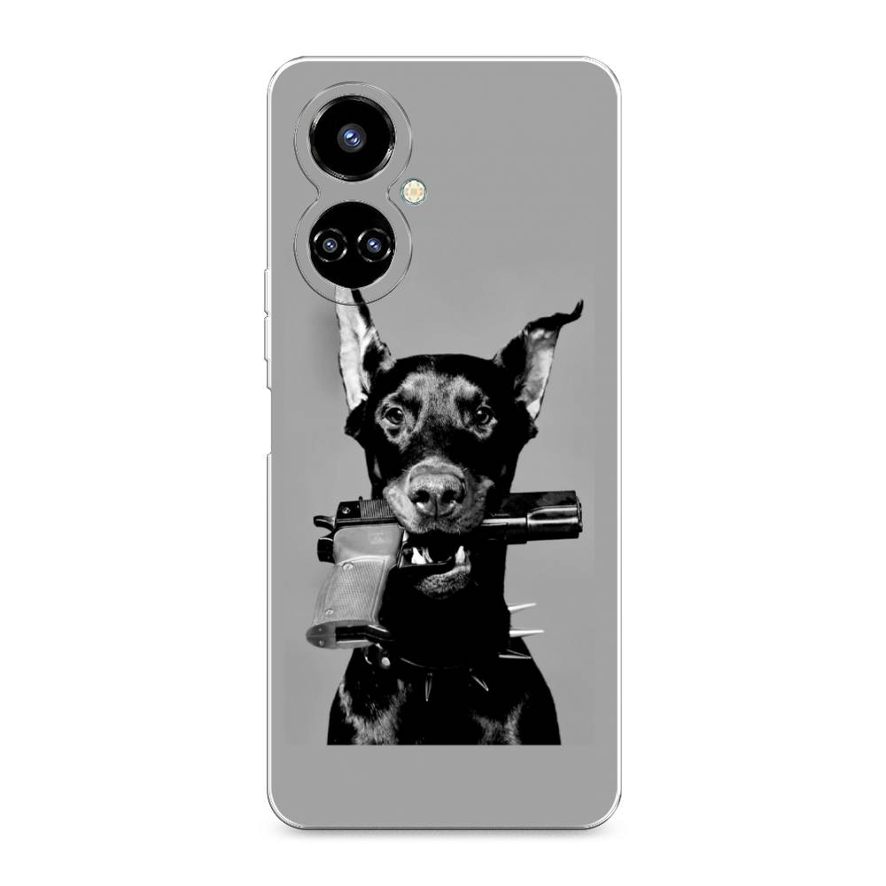 

Силиконовый чехол "Доберман" на Tecno Camon 19, Разноцветный, 301650-1