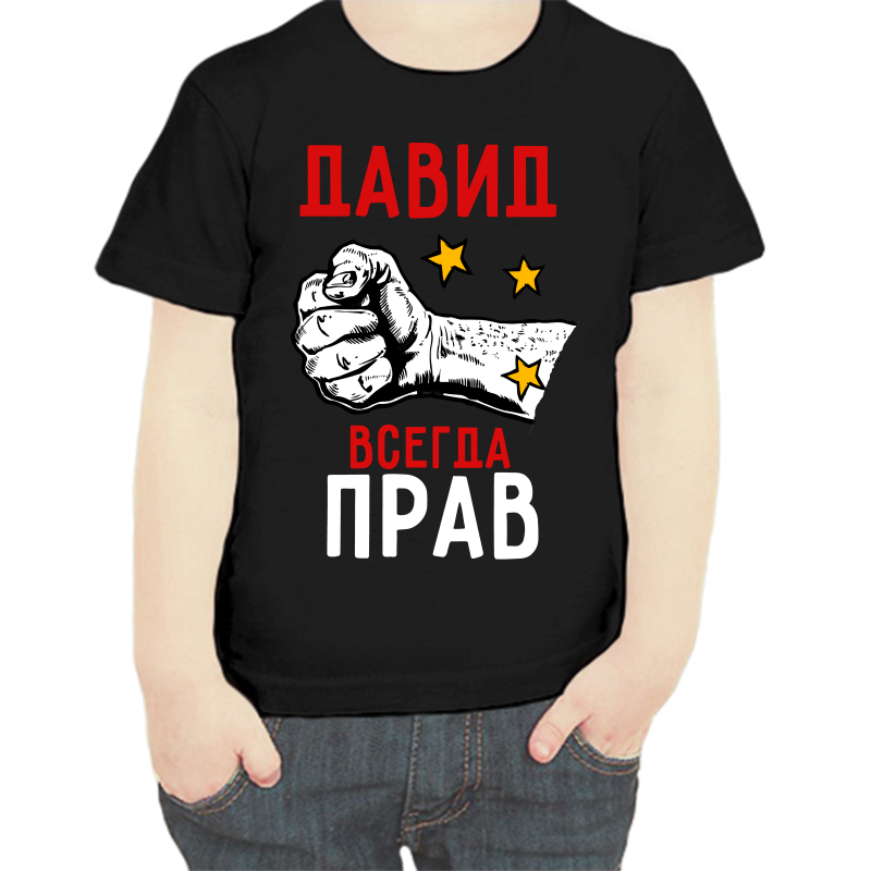 

Футболка мальчику черная 34 р-р Давид всегда прав, Черный, fdm_david_vsegda_prav