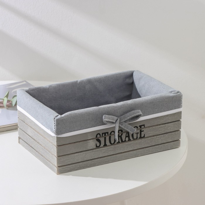 

Корзина для xранения Доляна Storage, 24x15x10 см, средняя, цвет серый